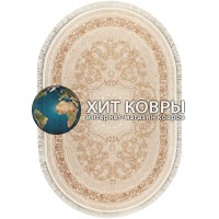 Иранский ковер Shahname 1200 142 Крем овал